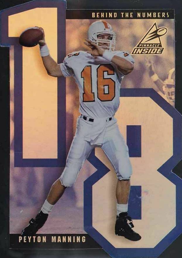 1998 Pinnacle Inside Behind The Numbers Peyton Manning #20 Football Card