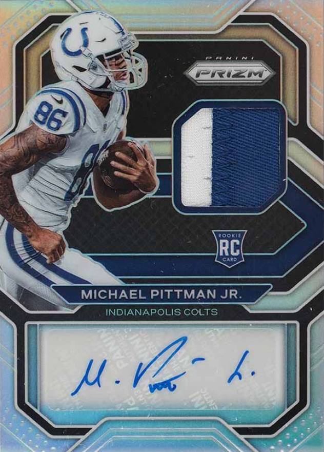 2020 Panini Prizm Rookie Patch Autographs Michael Pittman Jr. #14 Football Card