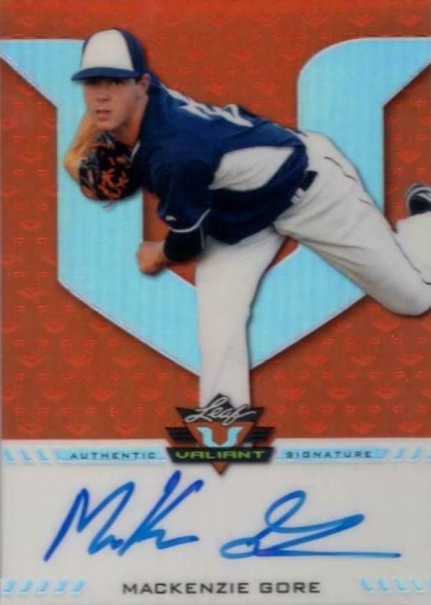 2017 Leaf Valiant Autographs  MacKenzie Gore #BAMG1 Baseball Card