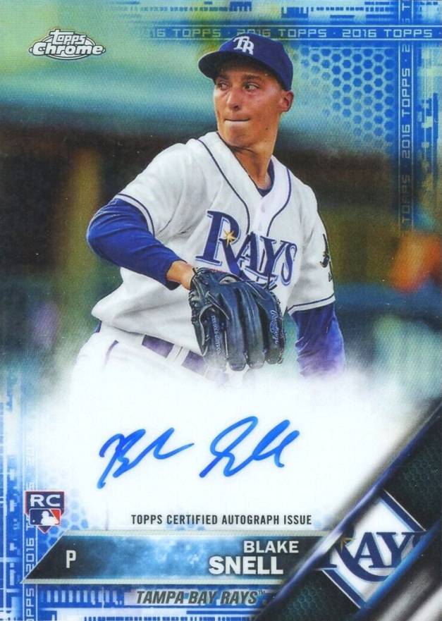 2016 Topps Chrome Rookie Autographs Blake Snell #RA-BS Baseball Card