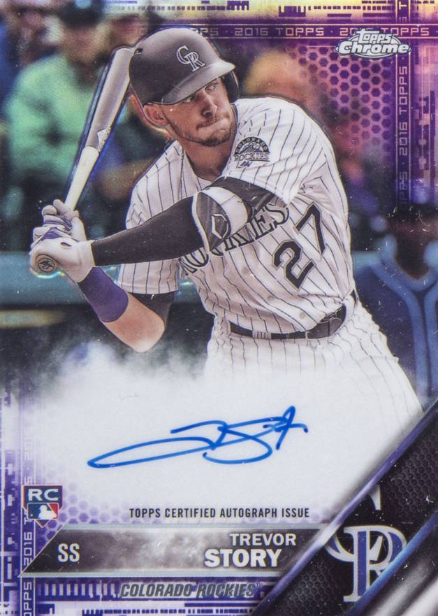 2016 Topps Chrome Rookie Autographs Trevor Story #RA-TS Baseball Card