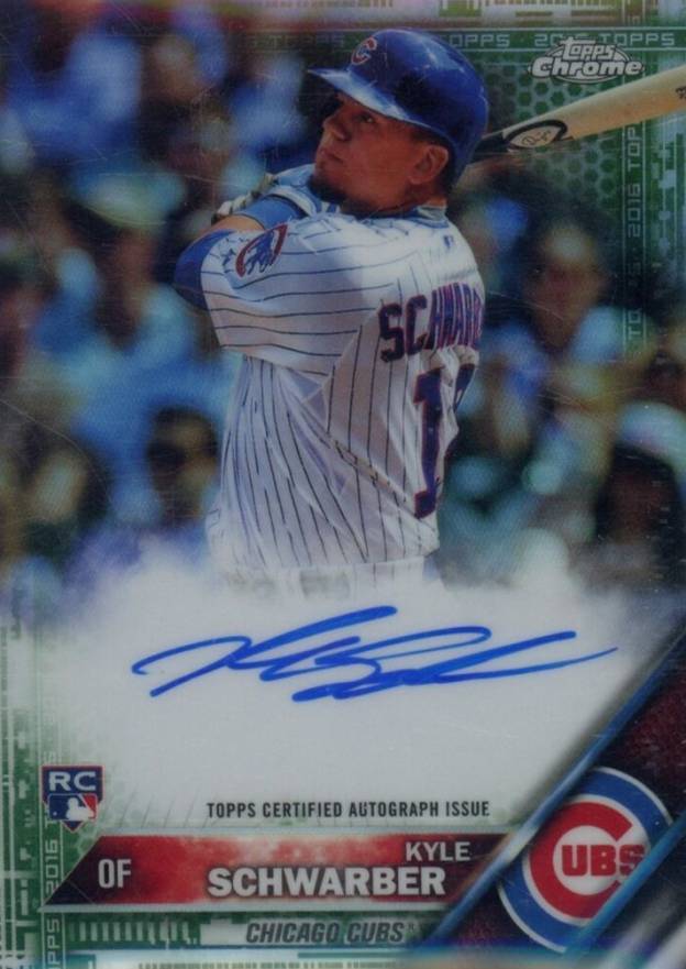 2016 Topps Chrome Rookie Autographs Kyle Schwarber #RA-KSC Baseball Card