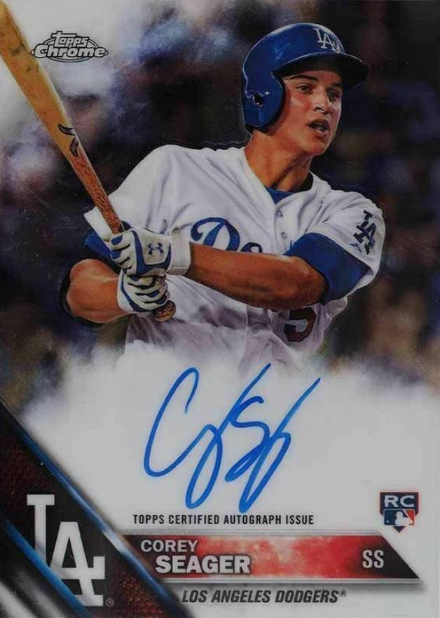 2016 Topps Chrome Rookie Autographs Corey Seager #RA-CS Baseball Card