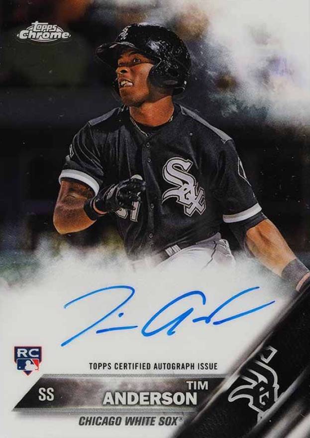 2016 Topps Chrome Rookie Autographs Tim Anderson #RA-TA Baseball Card