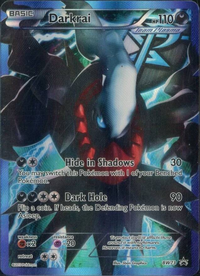 2013 Pokemon Black & White Promo Full Art/Darkrai #BW73 TCG Card