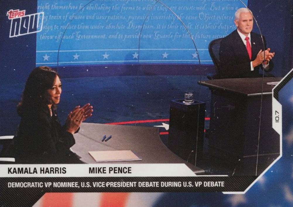 2020 Topps Now Election Kamala Harris/Mike Pence #4 Non-Sports Card