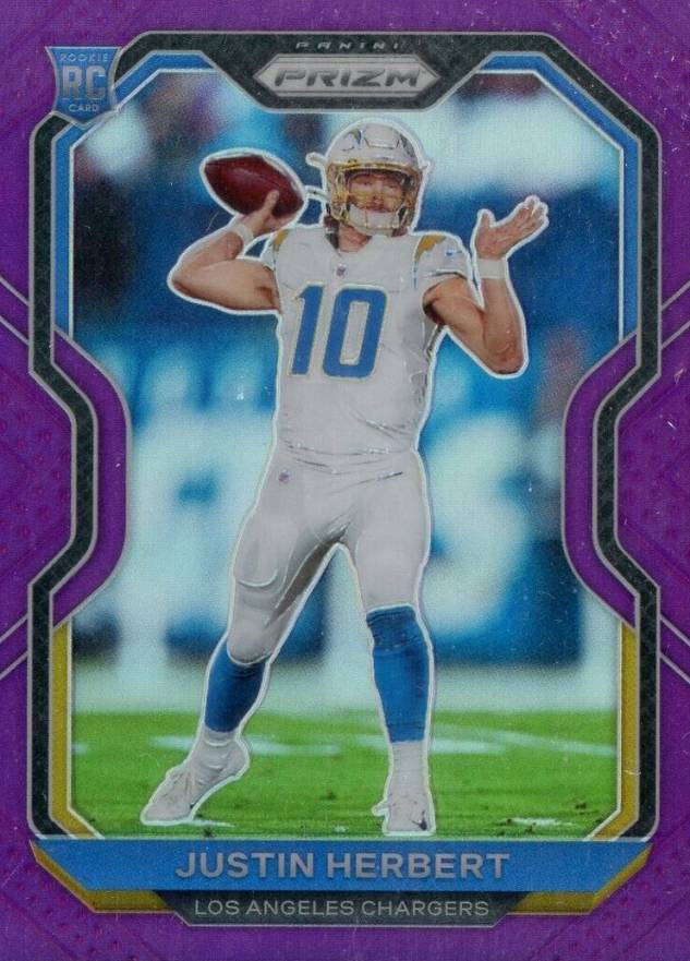 2020 Panini Prizm Justin Herbert #325 Football Card