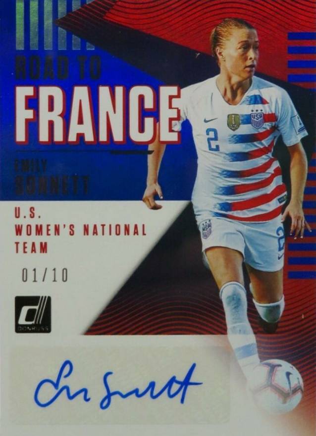 2018 Panini Donruss Road to France Autographs Emily Sonnett #RFES Soccer Card