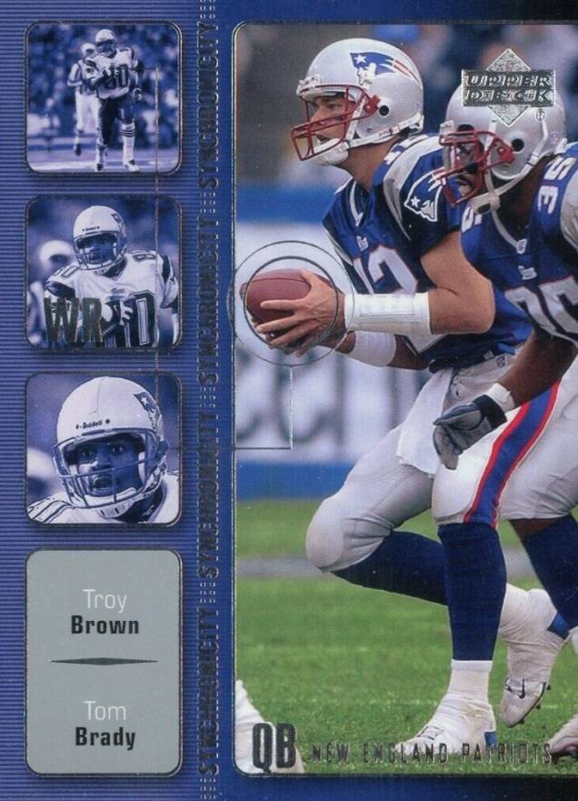 2002 Upper Deck Synchronicity Tom Brady/Troy Brown #SY-9 Football Card