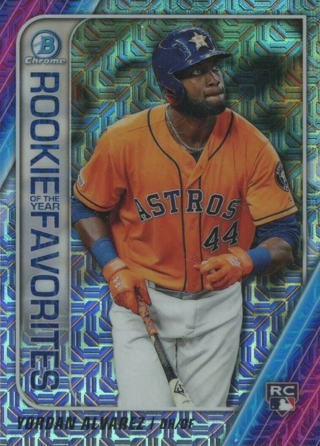 2020 Bowman Chrome Mega Box Rookie of the Year Favorites Yordan Alvarez #ROYFYA Baseball Card