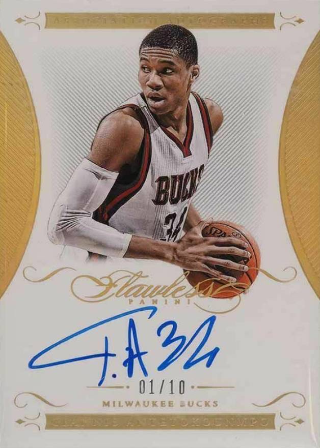 2014 Panini Flawless Association Autographs Giannis Antetokounmpo #AAGA Basketball Card