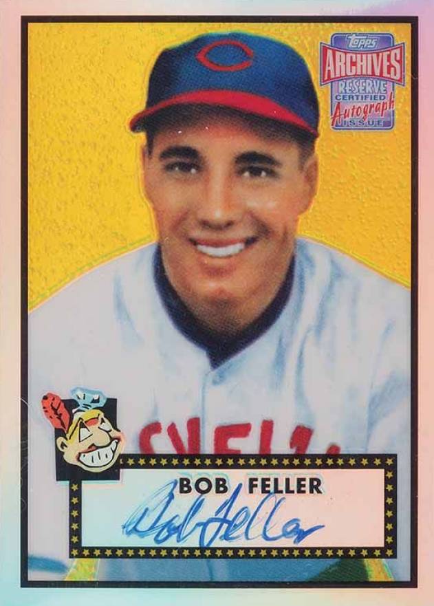 2001 Topps Archives Reserve Reprint-Autograph Bob Feller #ARA11 Baseball Card