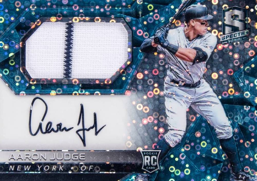 2017 Panini Chronicles Spectra Rookie Jersey Autograph Aaron Judge #7 Baseball Card