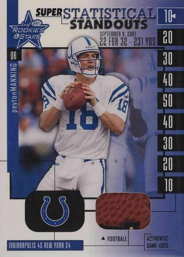 2001 Leaf Rookies & Stars Statistical Standouts Peyton Manning #SS-1 Football Card