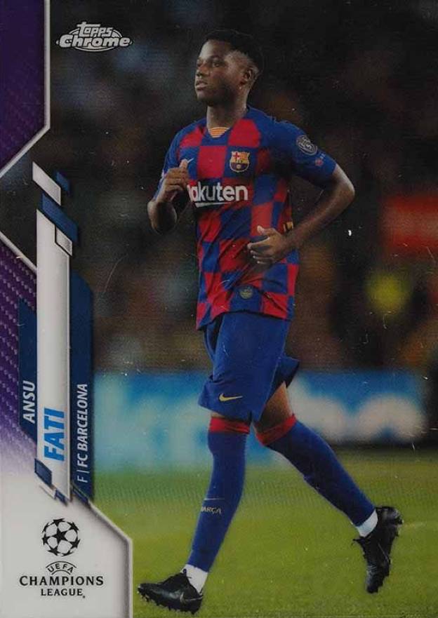 2019 Topps Chrome UEFA Champions League Ansu Fati #45 Soccer Card