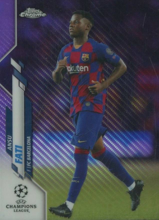 2019 Topps Chrome UEFA Champions League Ansu Fati #45 Soccer Card