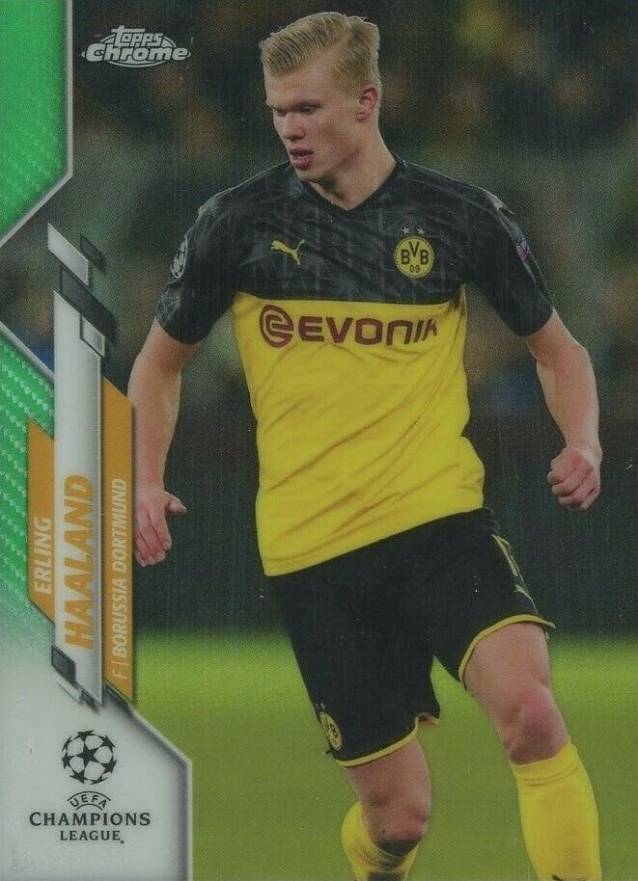 2019 Topps Chrome UEFA Champions League Erling Haaland #74 Soccer Card