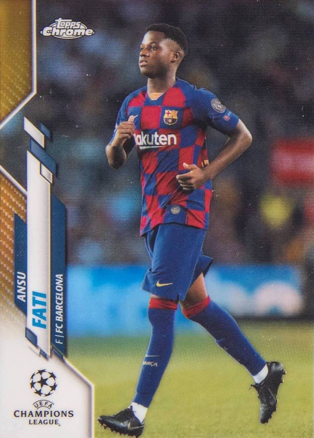 2019 Topps Chrome UEFA Champions League Ansu Fati #45 Soccer Card