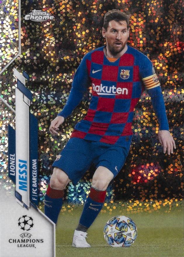 2019 Topps Chrome UEFA Champions League Lionel Messi #1 Soccer Card