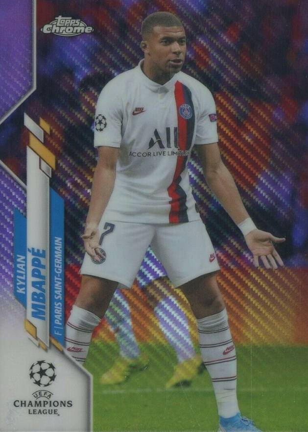 2019 Topps Chrome UEFA Champions League Kylian Mbappe #26 Soccer Card