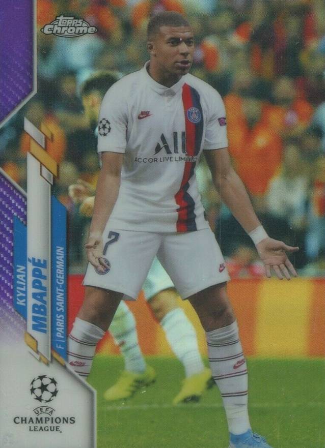 2019 Topps Chrome UEFA Champions League Kylian Mbappe #26 Soccer Card