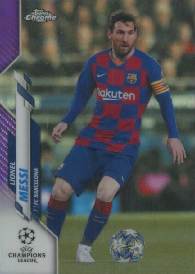 2019 Topps Chrome UEFA Champions League Lionel Messi #1 Soccer Card