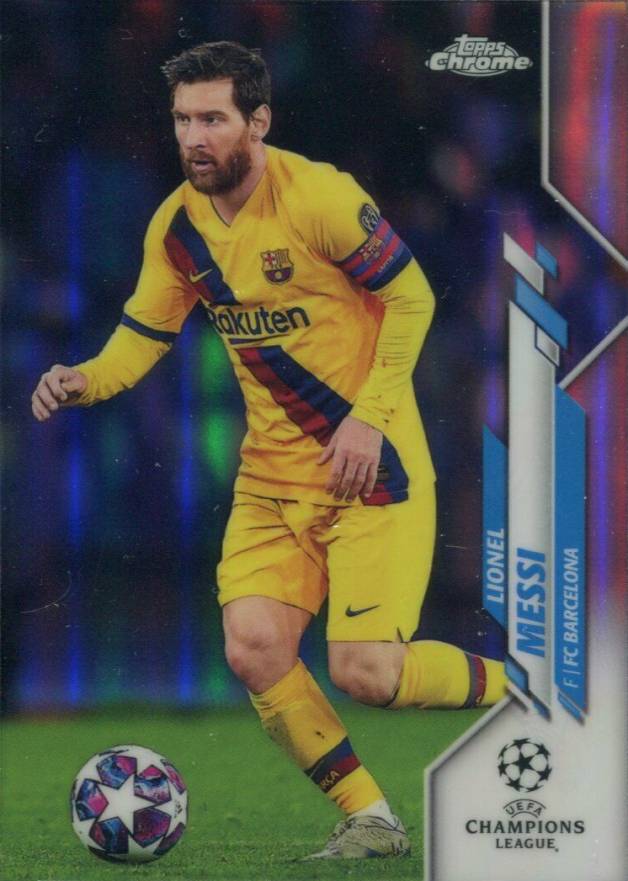 2019 Topps Chrome UEFA Champions League Lionel Messi #1 Soccer Card