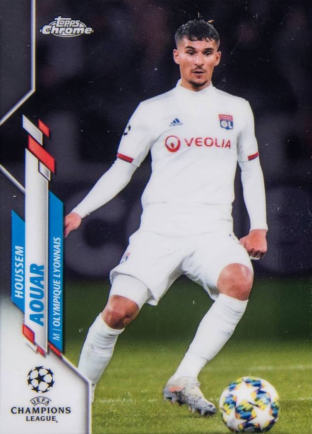 2019 Topps Chrome UEFA Champions League Houssem Aouar #52 Soccer Card