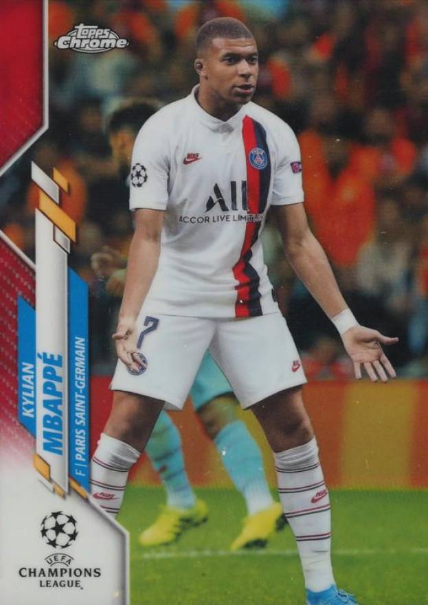 2019 Topps Chrome UEFA Champions League Kylian Mbappe #26 Soccer Card