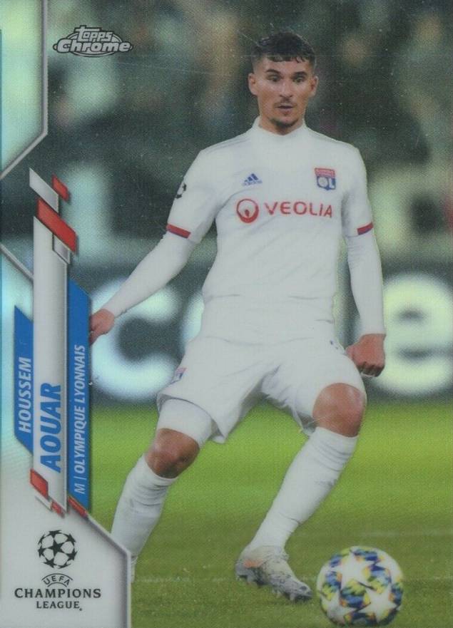 2019 Topps Chrome UEFA Champions League Houssem Aouar #52 Soccer Card