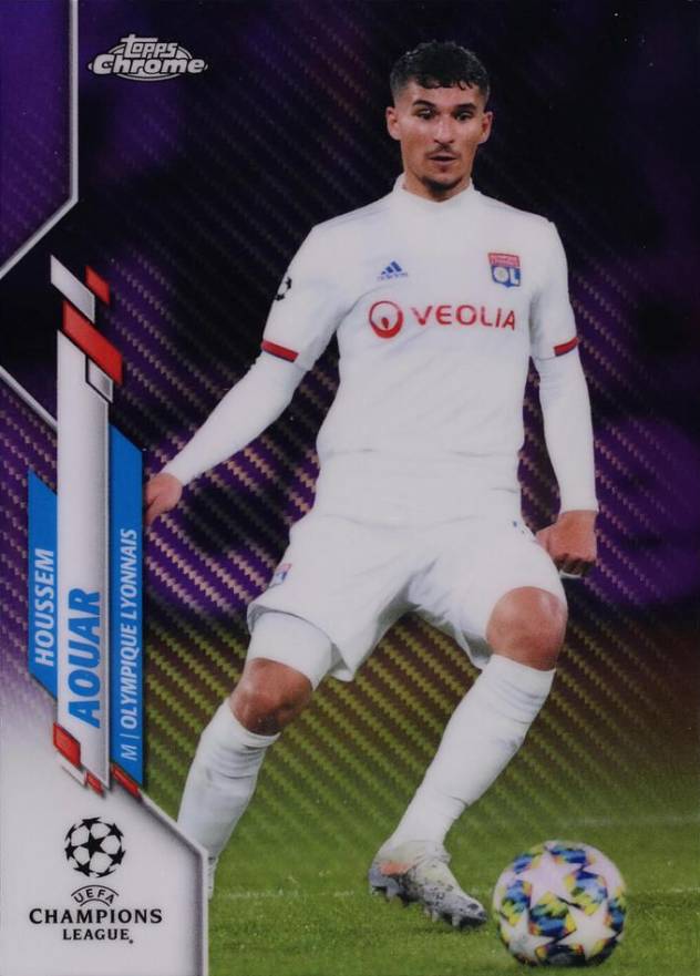 2019 Topps Chrome UEFA Champions League Houssem Aouar #52 Soccer Card