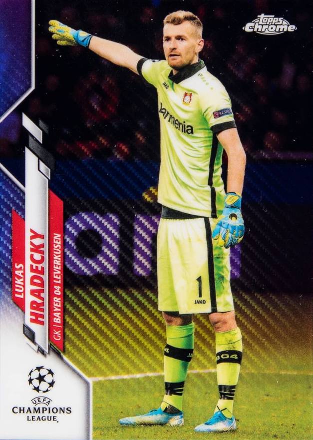 2019 Topps Chrome UEFA Champions League Lukas Hradecky #49 Soccer Card