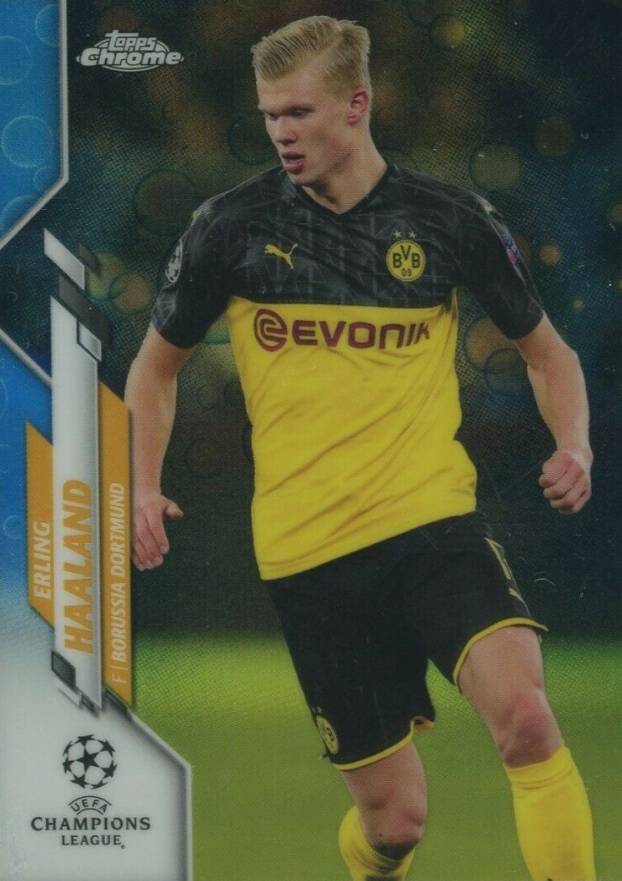 2019 Topps Chrome UEFA Champions League Erling Haaland #74 Soccer Card