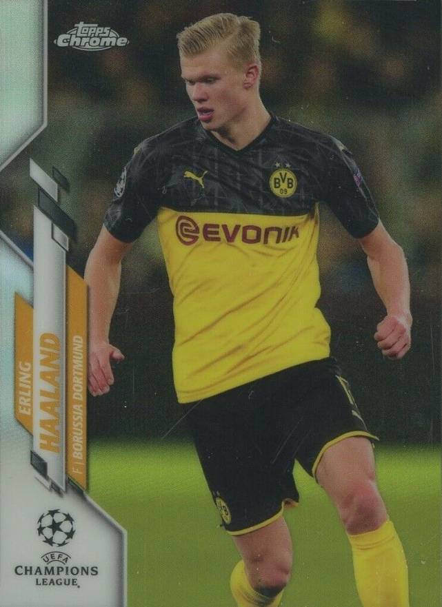 2019 Topps Chrome UEFA Champions League Erling Haaland #74 Soccer Card