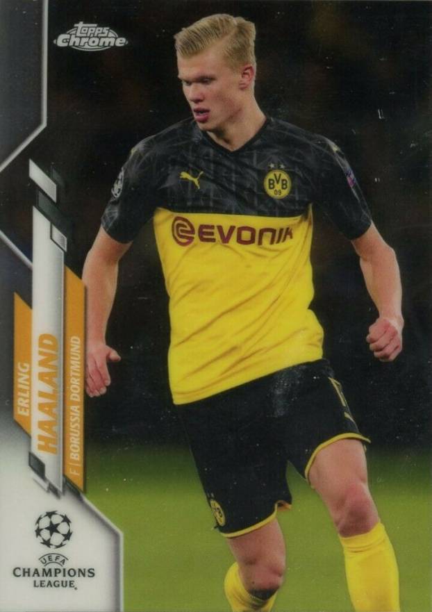 2019 Topps Chrome UEFA Champions League Erling Haaland #74 Soccer Card