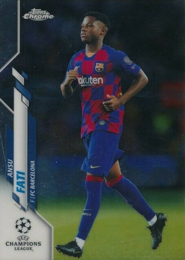 2019 Topps Chrome UEFA Champions League Ansu Fati #45 Soccer Card