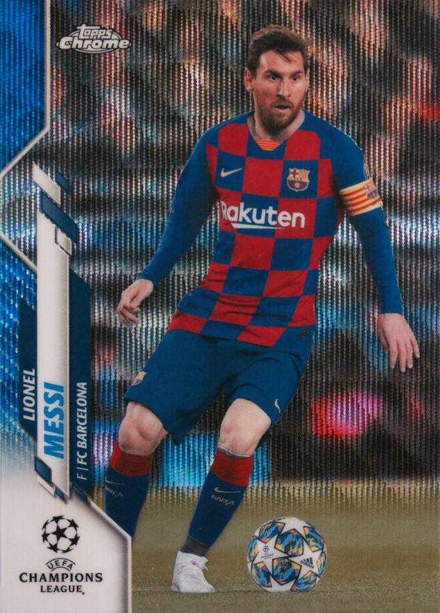 2019 Topps Chrome UEFA Champions League Lionel Messi #1 Soccer Card