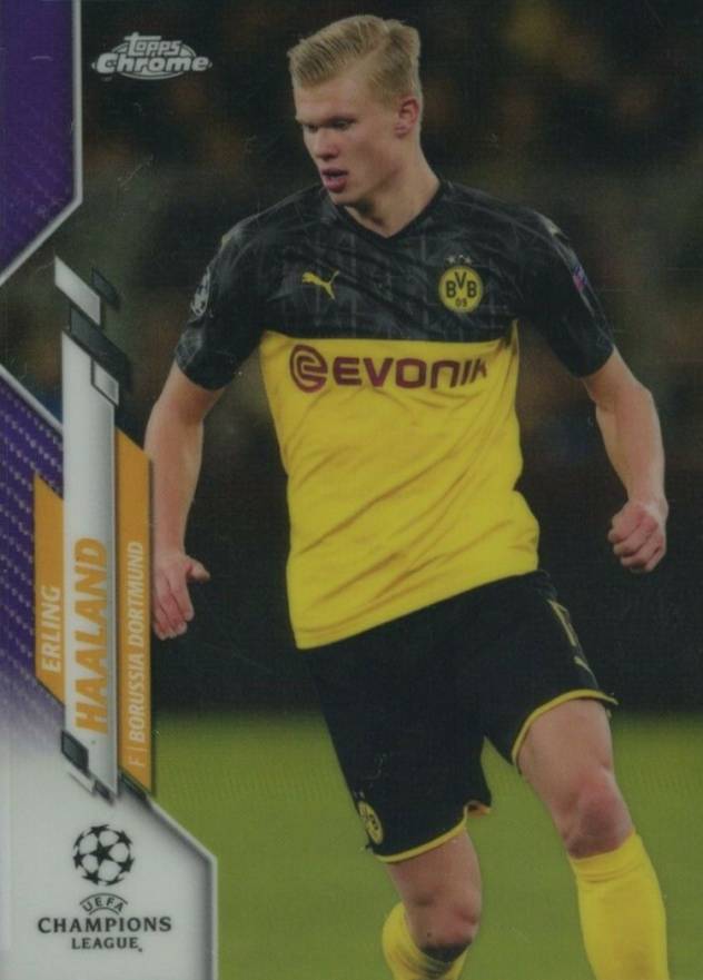 2019 Topps Chrome UEFA Champions League Erling Haaland #74 Soccer Card