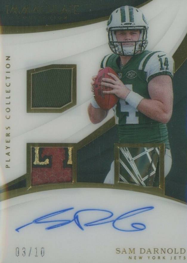 2018 Panini Immaculate Collection Players Collection Autographs Sam Darnold #PC-SD Football Card