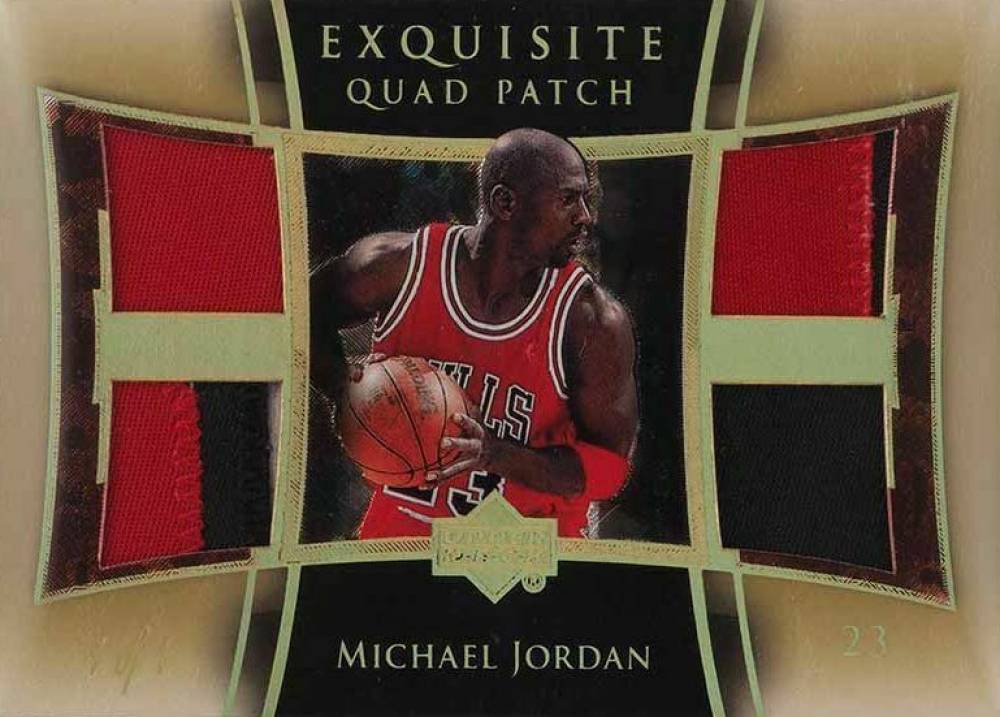 2004  UD Exquisite Collection Quad Patch Michael Jordan #E4PMJ Basketball Card