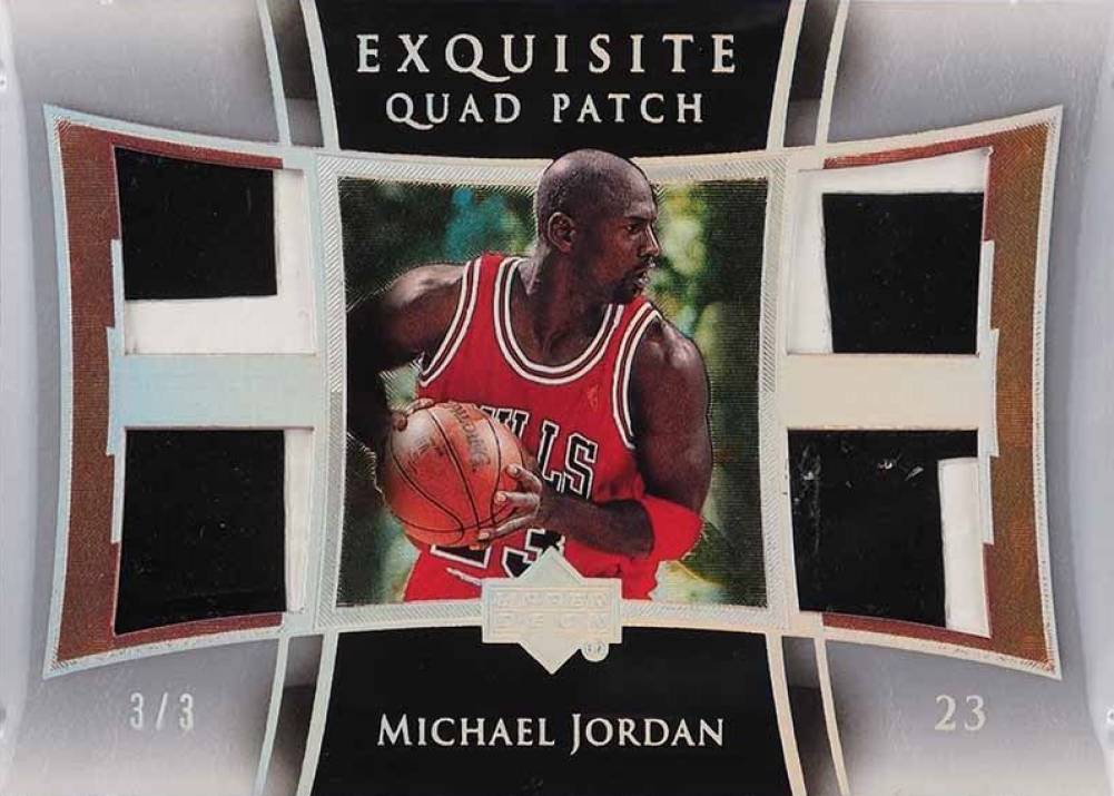 2004  UD Exquisite Collection Quad Patch Michael Jordan #E4PMJ Basketball Card
