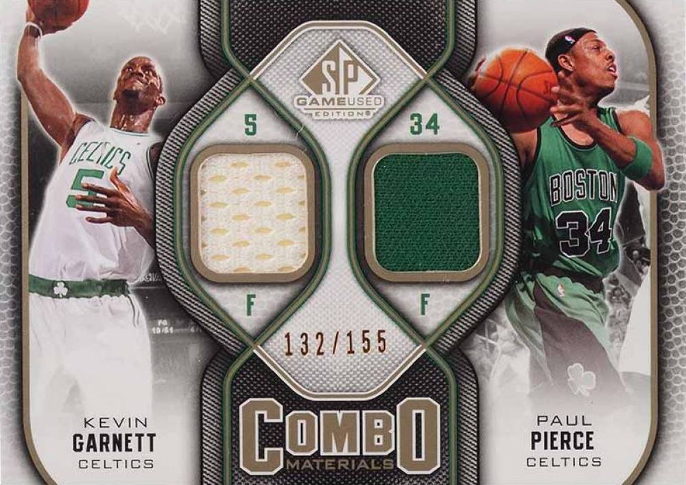 2009 SP Game Used Combo Materials Karl Malone/Kevin Garnett #CM-KK Basketball Card