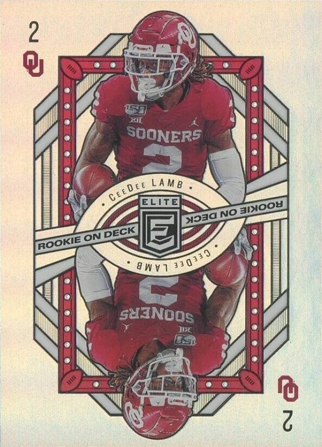 2020 Panini Donruss Elite Rookie on Deck Ceedee Lamb #4 Football Card