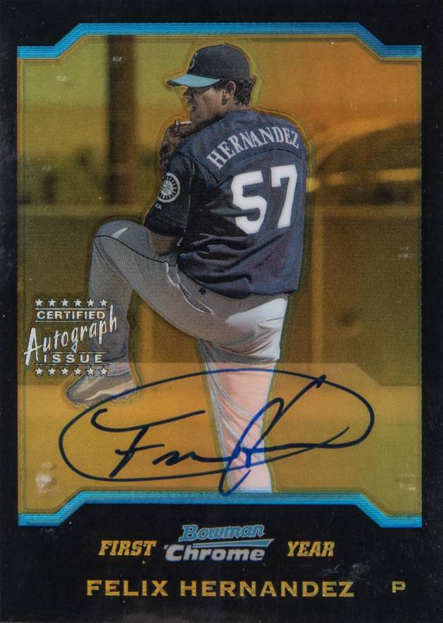 2004 Bowman Chrome Felix Hernandez #345 Baseball Card