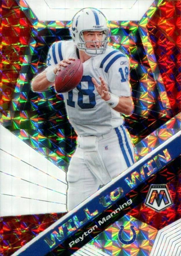 2020 Panini Mosaic Will to Win Peyton Manning #WW16 Football Card