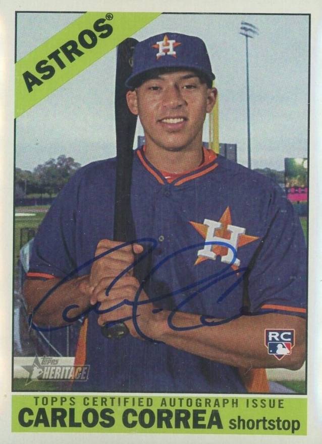 2015 Topps Heritage Real One Autographs Carlos Correa #CC Baseball Card