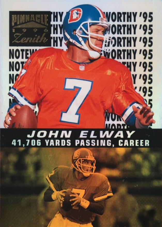 1996 Zenith Noteworthy '95 John Elway #11 Football Card