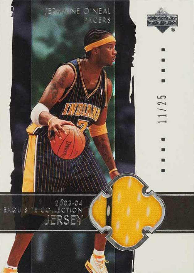 2003 Upper Deck Exquisite Collection Jermaine O'Neal #13-J Basketball Card