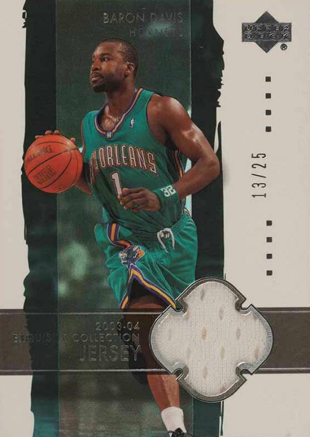 2003 Upper Deck Exquisite Collection Baron Davis #25-J Basketball Card