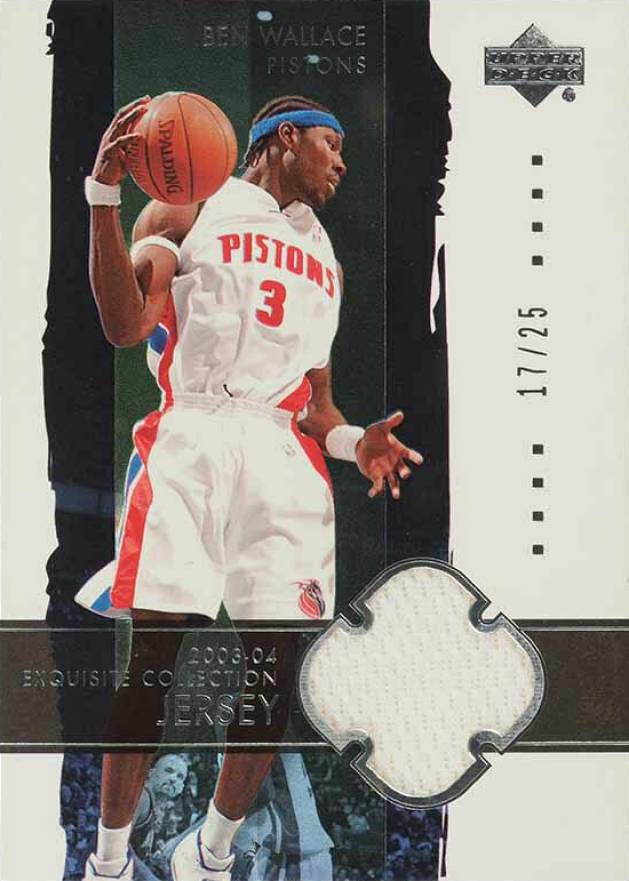 2003 Upper Deck Exquisite Collection Ben Wallace #9-J Basketball Card